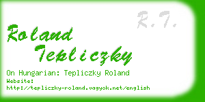 roland tepliczky business card